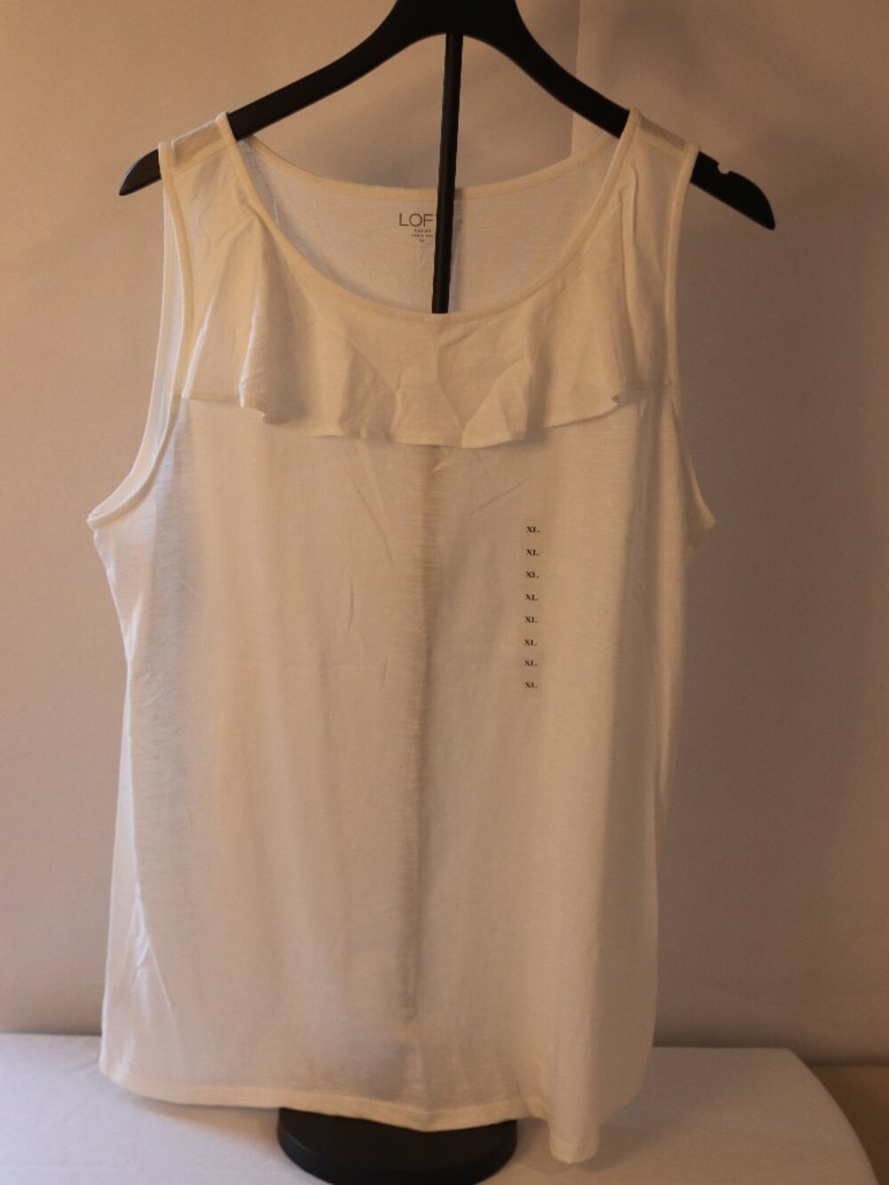 NWT Women's Loft Outlet White Tank Sz XL
